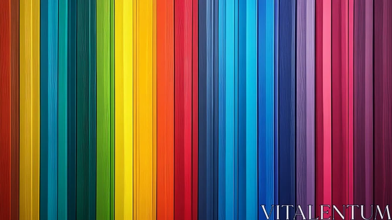 Vertically aligned rainbow panels form a uniform chromatic spectrum