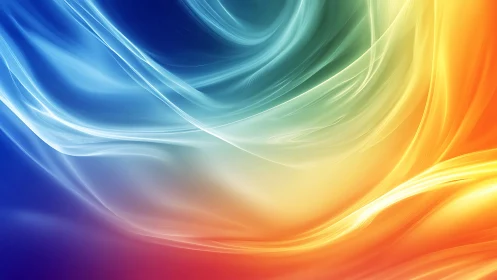 Prismatic wind currents swirl into a luminous chromatic vortex