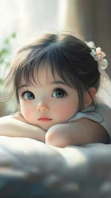 Peaceful Dreams: A Child's Tender Moment of Repose.