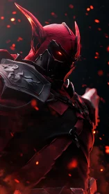 Armored infernal sentinel rendered in high-fidelity 3D detail.