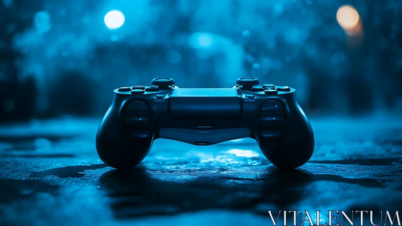 Controller Dreams Glow Against Digital Nights