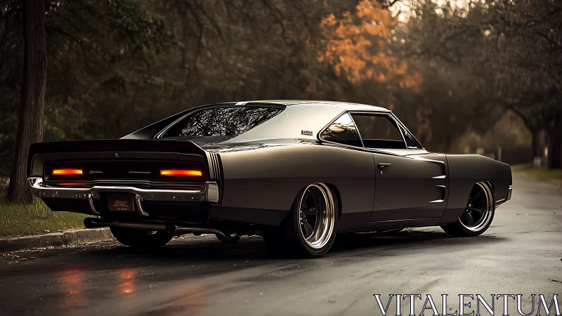 Muscle-bound classic prowls a misty autumn stretch of road