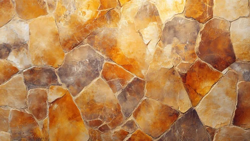 Natural stone wall texture with warm golden and brown tones.