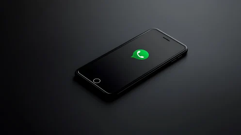 WhatsApp Application Launch Screen on Smartphone Display Device