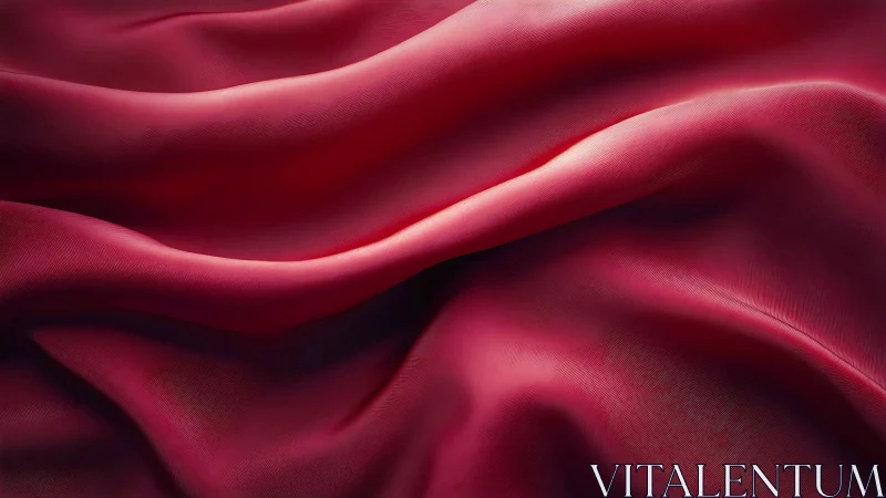 Crimson silk folds flow in soft, sensual illuminated waves.