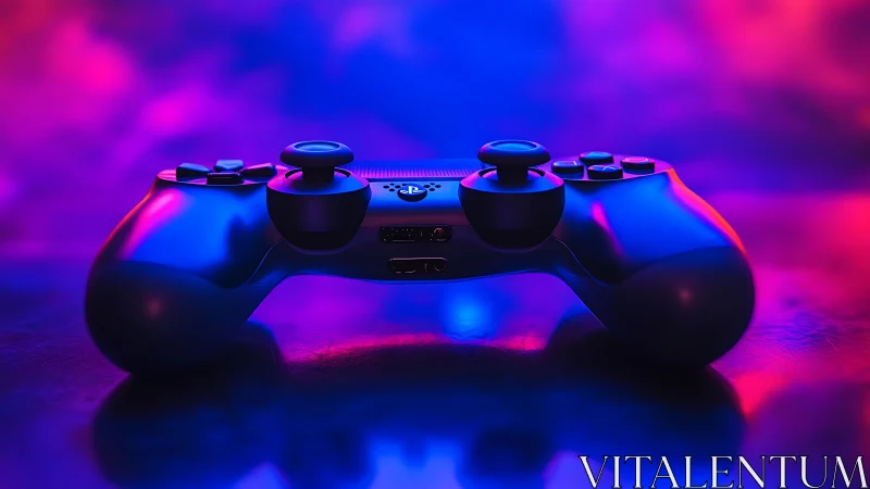 Neon Gaming Controller Glows with Vibrant Neon Lighting
