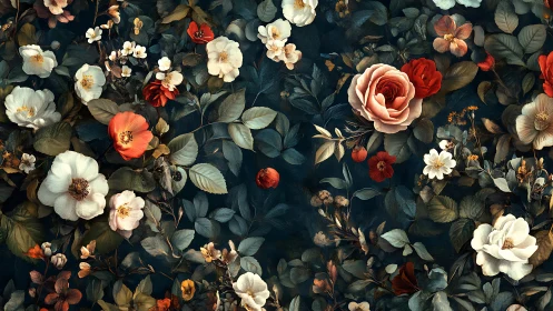 Midnight Garden Bloom: Roses & Secrets.