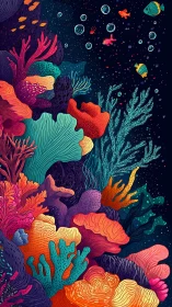 Colorful coral garden alive with playful undersea magic.