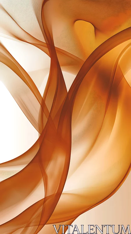 Translucent orange waveforms intersect across vertical frame