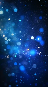 Blue bokeh light field overlays clustered on dark background
