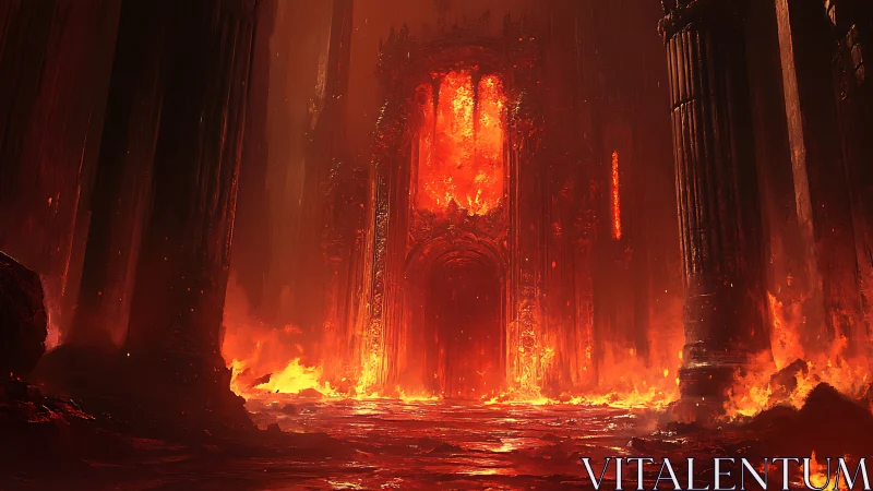 Infernal Gateway - A Breathtaking Corridor of Fire and Stone