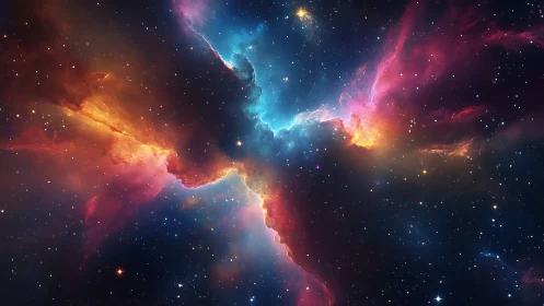 Bipolar nebular outflow with multichromatic ionization fronts.