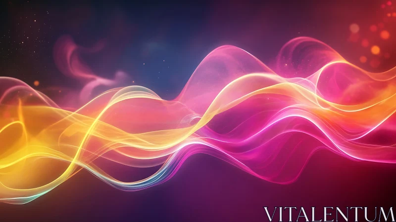 Radiant ribbons of color drifting through a twilight glow.