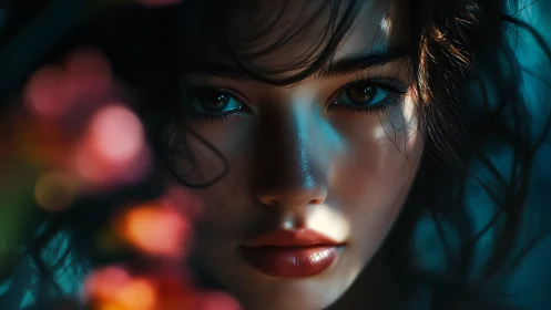 Soft light caresses a digital portrait of an intense gaze