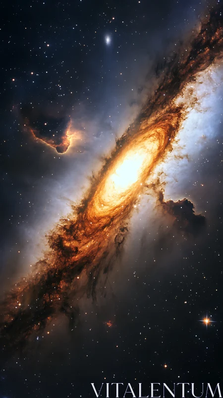 Stellar nebula vortex with radiant galactic core glow.