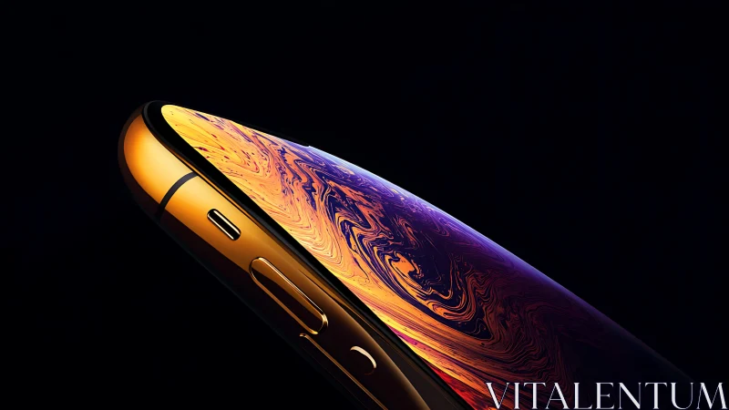 Premium Smartphone Display Showcasing Vibrant Dynamic Wallpaper