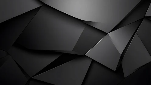 Midnight graphite shards in layered geometric hush.