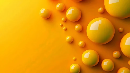 Glossy orange spheres demonstrate uniform specular highlights