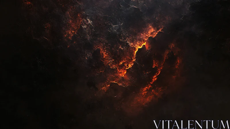 Molten chaos erupts through darkness and shadow.