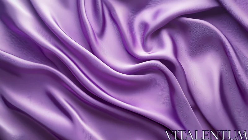 Flowing Purple Silk Fabric in Motion
