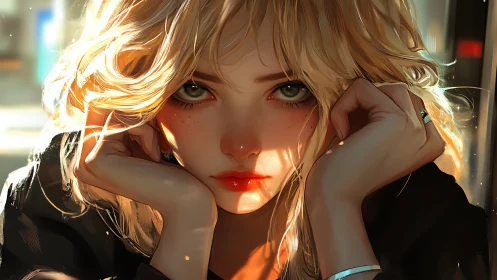 Soft sunlight traces a thoughtful girl&rsquo;s quietly intense gaze