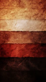 Layered textured paper background in warm earth colors.