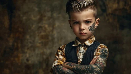 Young Rebel with Confident Style and Striking Attitude.