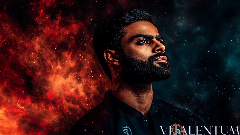 Starlit captain carves comet trails through burning galaxy