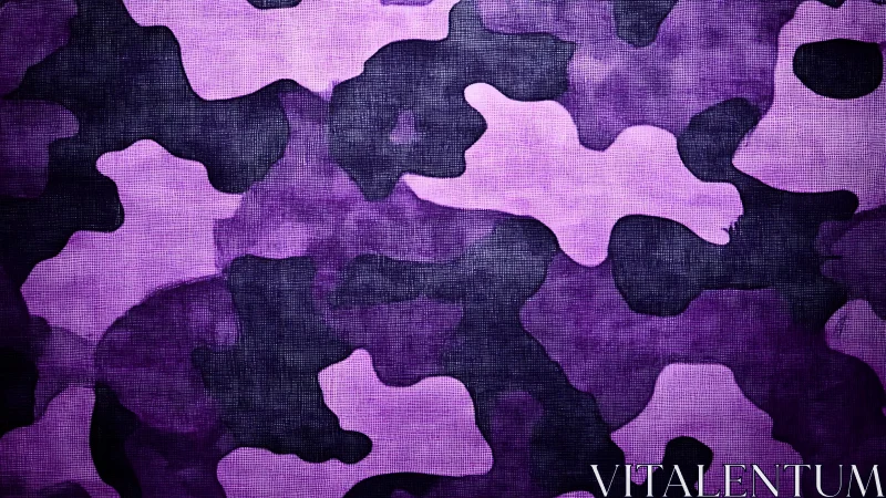 Purple camouflage daydream with soft, inky cloud shapes.