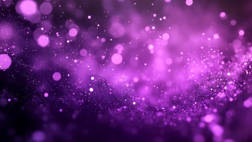 Abstract purple bokeh lights background with sparkling glitter effect.