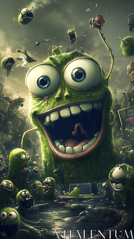 Joyfully chaotic slime monsters share a wild city adventure