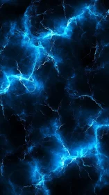 Electric blue energy veins across dark cosmic void.