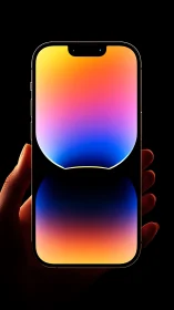 Chromatic Dreams: Hand-Held Portal of Radiant Gradient Splendor.