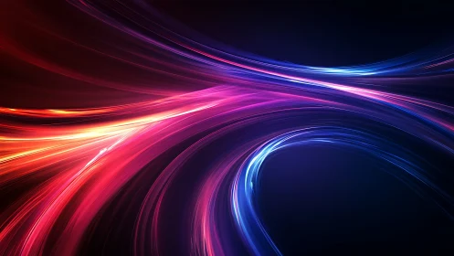 Spectral plasma streamlines in curved neon vector manifold.