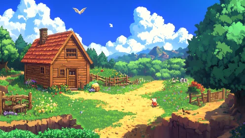 Rustic Cottage Dreams: Where Wildflower Meadows Embrace Storybook Sanctuary