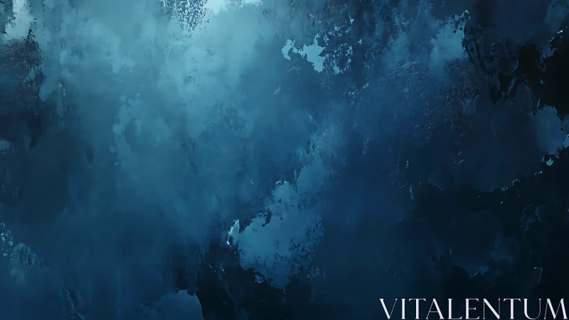 Midnight blue abstract cloudscape drifts in quiet motion.