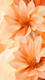 Radiant Orange Dahlias in Full Bloom.