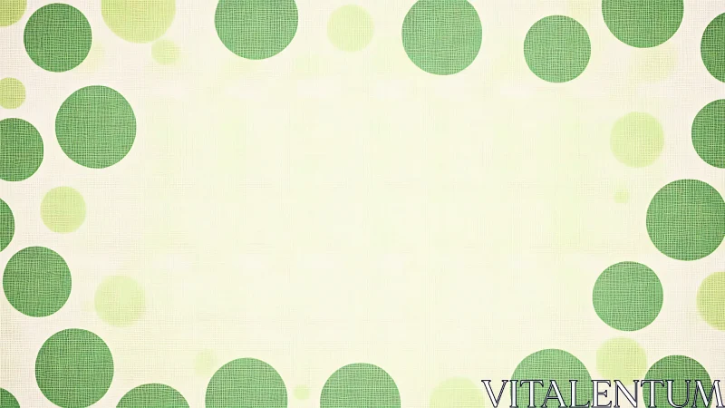 Green circular border on textured light background design.