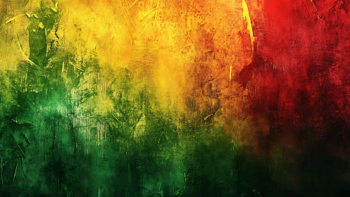 Textured tricolor pigment gradient with directional scraping marks.