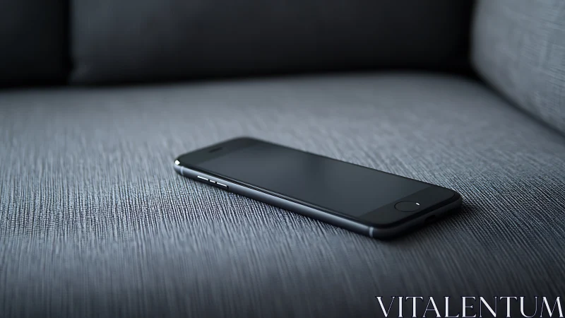 A Modern Smartphone Rests on Soft Fabric