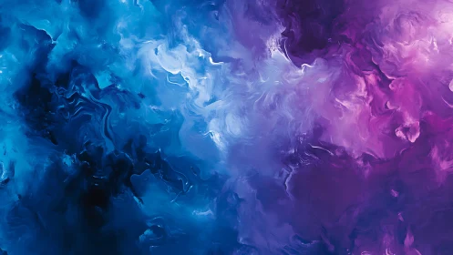 Bilateral blue to magenta fluid gradient with turbulent vortex fields