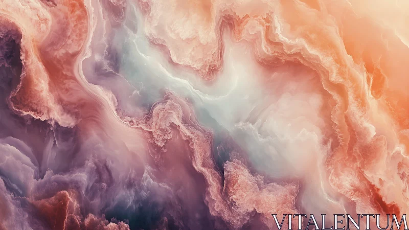 Nebulous pastel cloudscape with fluid marble-like gradients