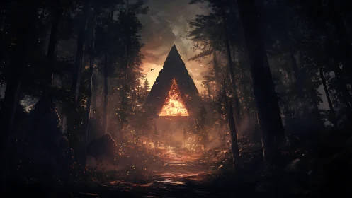 Forest Structure with Triangular Luminescent Form