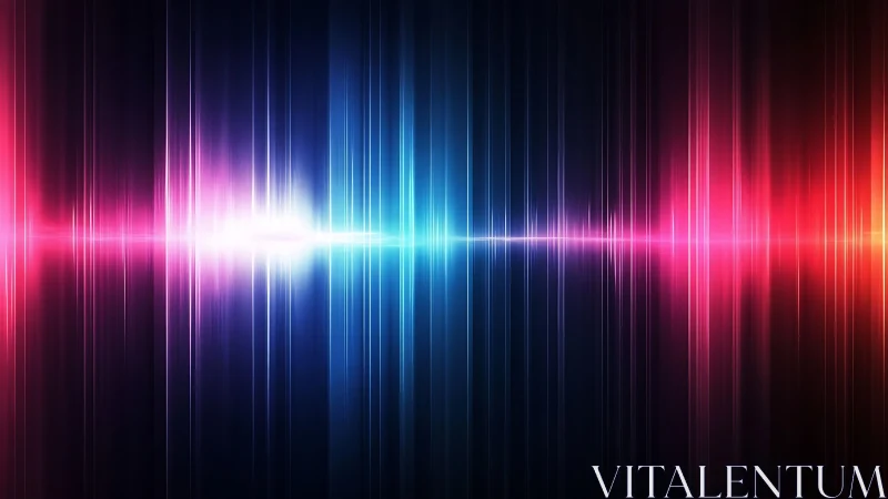 Neon soundwave spectrum glows across a dark digital field.