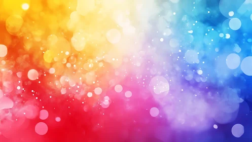 Iridescent color mist drifting through soft bokeh dream.