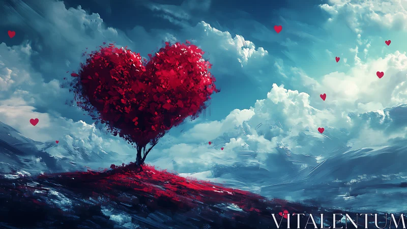 A Heart-Shaped Tree Grows Among Mountain Dreams.