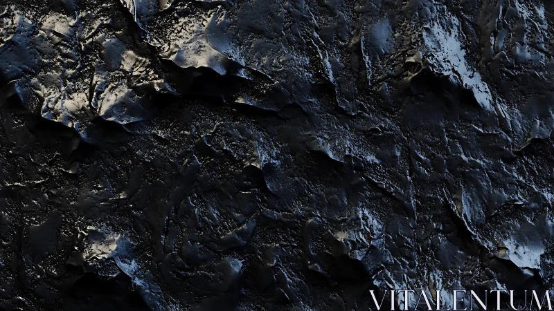 Specular basaltic surface with high-relief microtopography mapping.