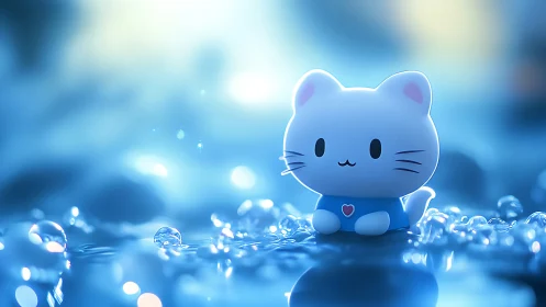 Aquamarine Whisker-Wonder in Luminous Waters.