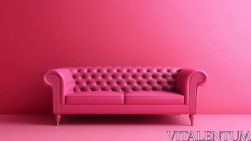 Playful pink sofa oasis in a boldly monochrome room.