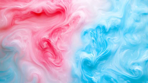 Bilateral pink and cyan fluid dynamics with marbled turbulence